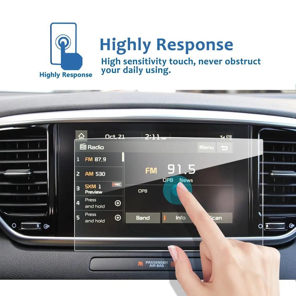 LFOTPP для Kia Sportage QLE автомобильная навигация с закаленным стеклом Защитная пленка для экрана Защитная Наклейка для авто интерьера