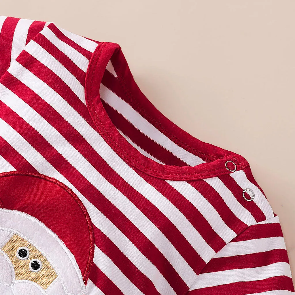 SAGACE Cute Christmas Santa Baby Pyjamas Newborn Romper Jumpsuit Baby Clothes Newborn Clothes Pullover Long Romper For New Year