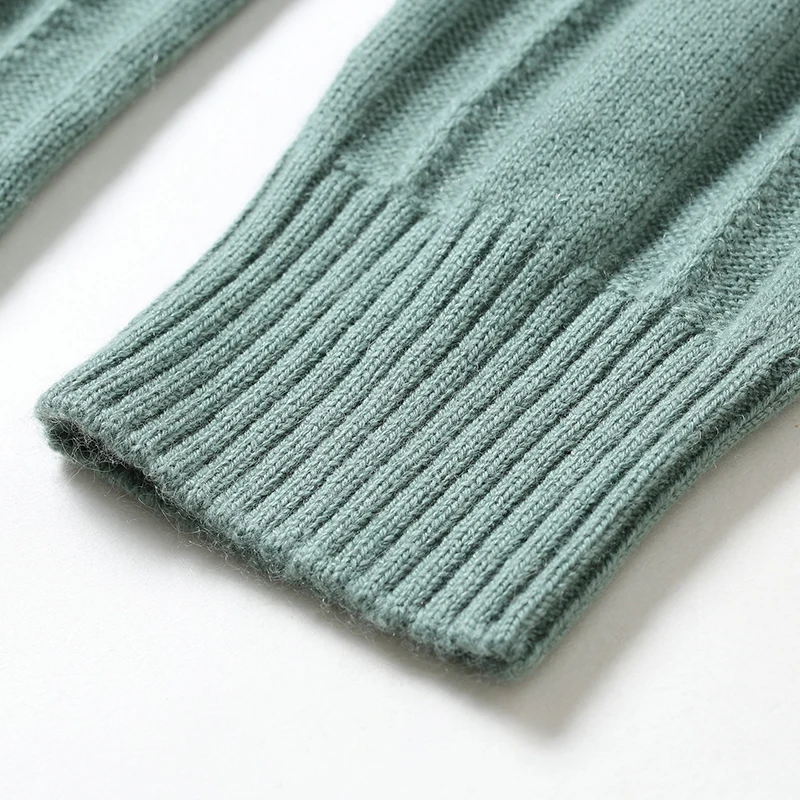Кашемировый шерстяной кашемировый свитер с высоким воротником, женский толстый простой свитер с разрезом, свитер на осень и зиму, дикий свитер