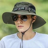 Summer Fishing Hat Man Women Wide Breathable Mesh Fishing Cap Beach Hats Sun Men's Outdoors UV Protection Shade Hat ► Photo 1/6