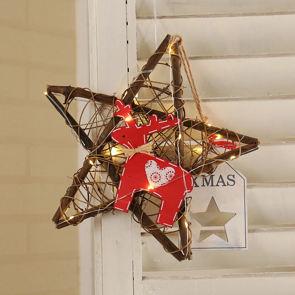 

Table Gift Star Heart Round Children DIY Home Lightweight LED String Light Bedroom Festival Tree Rattan Christmas Decorations