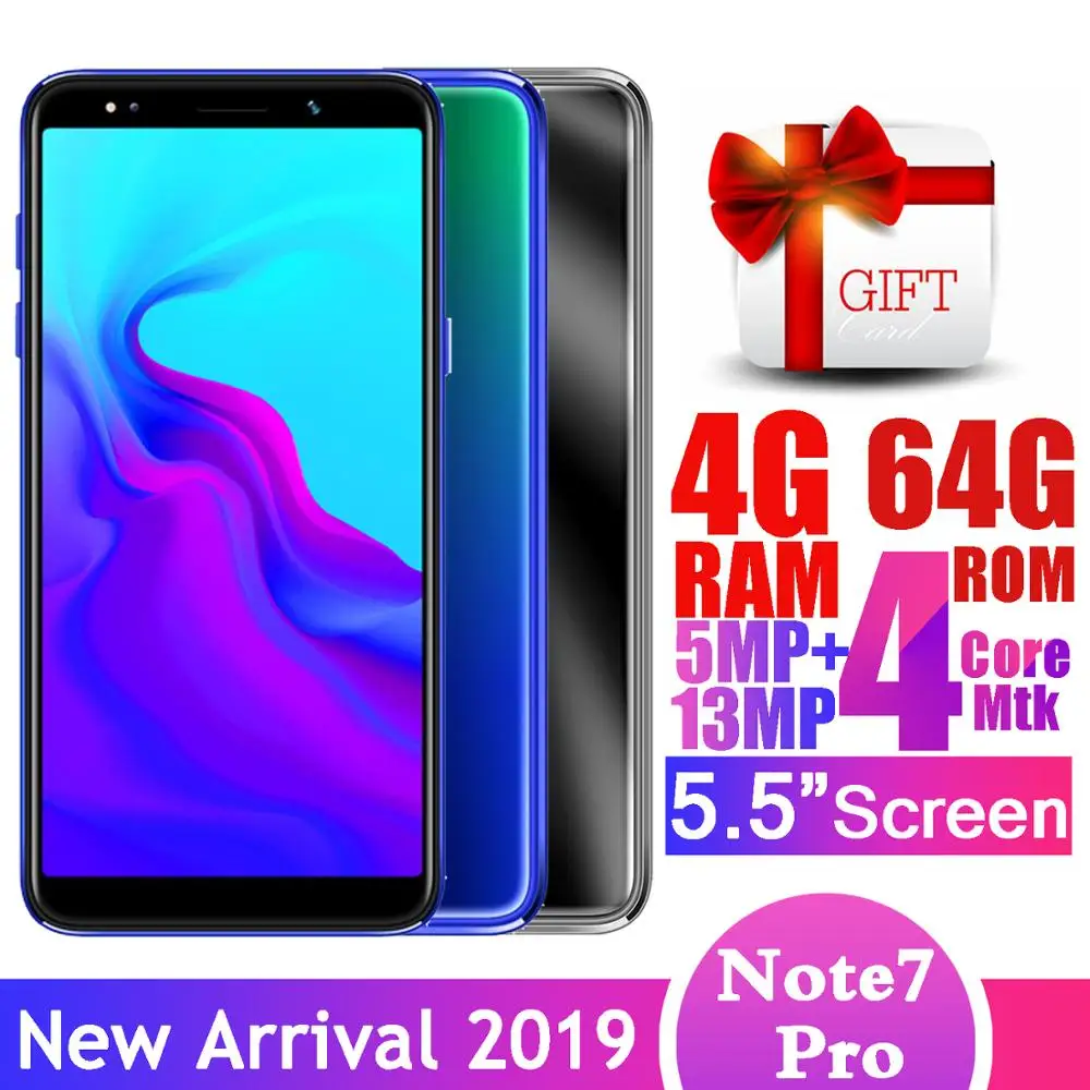 Note7 Pro смартфон с 5 5-дюймовым дисплеем четырёхъядерным процессором ОЗУ 4 Гб ПЗУ 64