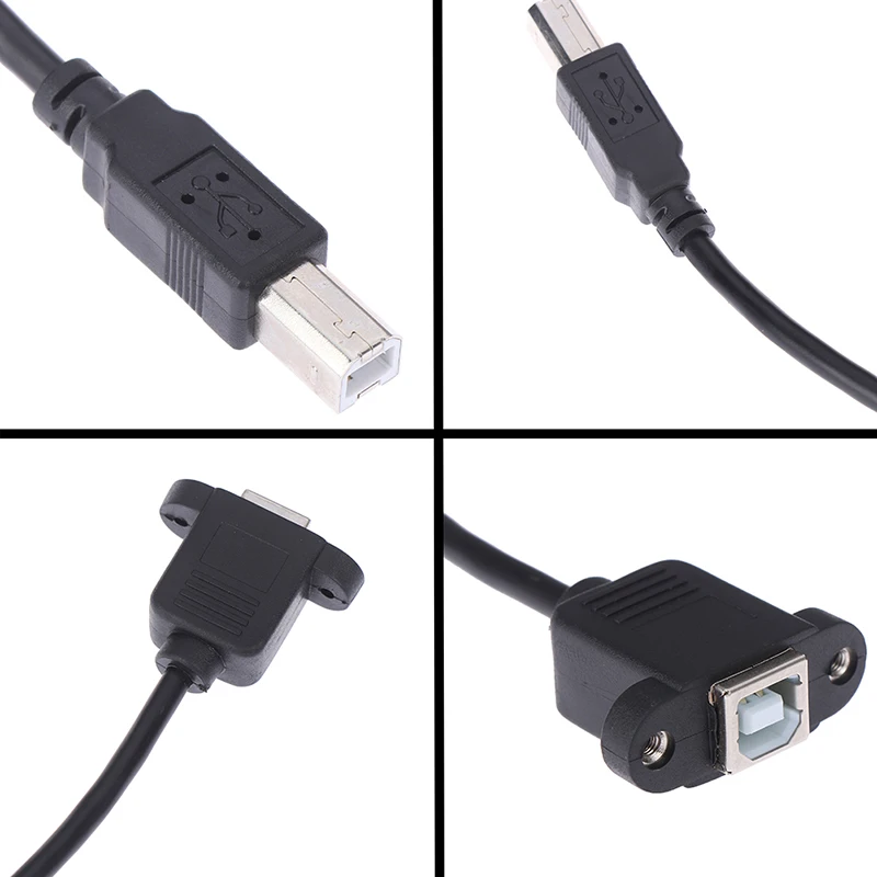 0,3 м/0,5 м/1 м/1,5 м USB 2,0 Тип B штекер типа B Женский принтер удлинитель с панельным креплением