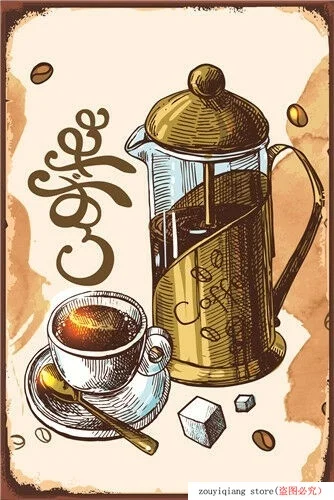 Металлическая жестяная вывеска кофе паб домашний винтажный Ретро плакат для кафе бар украшение для стен дома, паба Ретро металлический художественный плакат