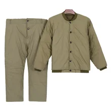 Комплект хлопковых штанов зеленого цвета в стиле милитари; теплая хлопковая одежда для холодной зимы; Рабочая одежда из хлопка