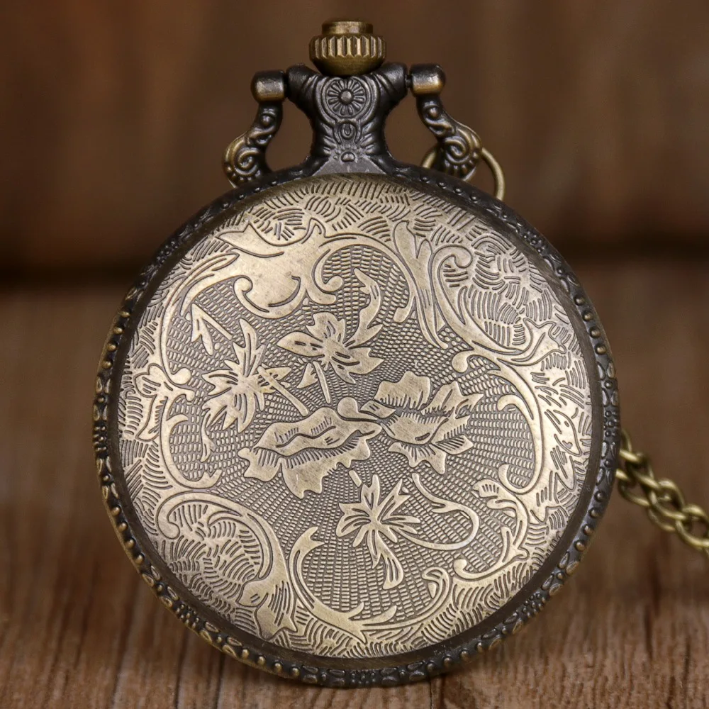 Винтажные бронзовые, в стиле стимпанк кварцевые карманные часы Истребитель войны с цепочкой для Для мужчин Для женщин кулон ожерелье часы