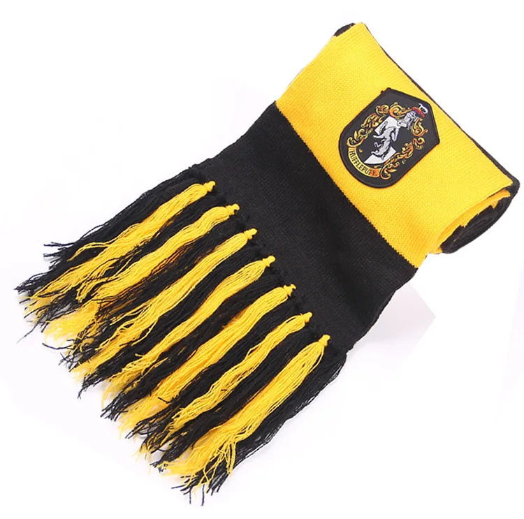 Hufflepuff Шарфы Гриффиндор Слизерин Хаффлпаффец шарфы факультета рэвенкло Костюмы для косплея подарок на Хэллоуин для Харрис костюм - Цвет: Hufflepuff