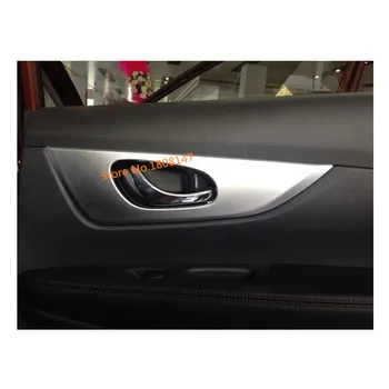 

For Nissan X-Trail Xtrail T32/Rogue 2014 2015 2016 Car Sticker ABS Chrome Door Window Glass Panel Bowl Handle Frame Trim 4pcs