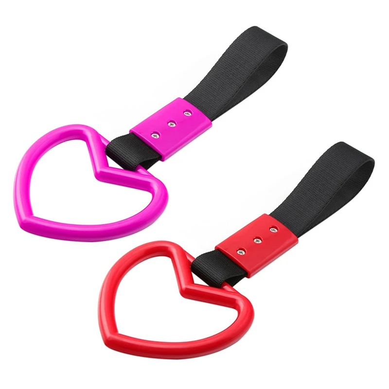 

2 color Tsurikawa Ring Heart JDM Train Bus Handle Hand Strap Drift Charm Strap Drift Auto Accessories car styling