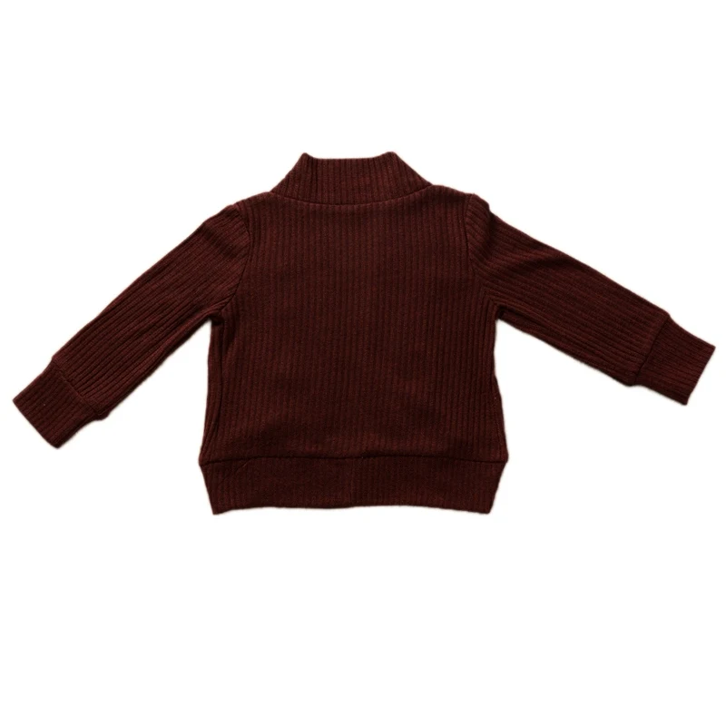 Детский свитер; осенний однотонный кардиган с принтом для маленьких мальчиков и девочек; повседневное пальто; Лидер продаж - Цвет: Красный