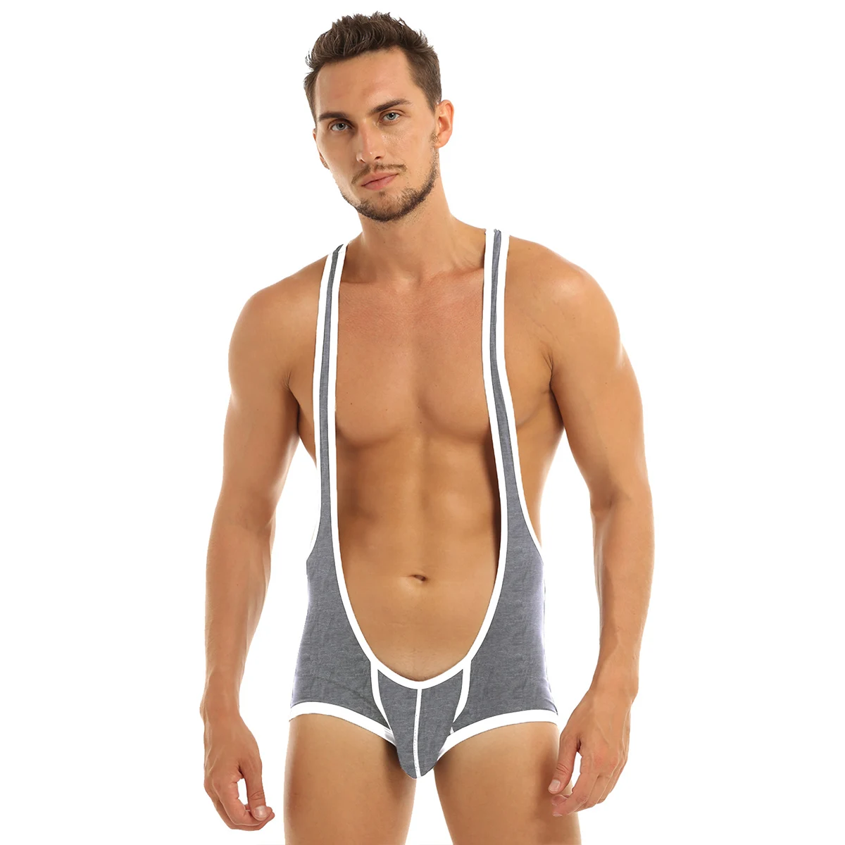 Iiniim мужское сексуальное нижнее белье бодичулок борцовка подтяжки Singlet Mankini Jockstraps утолщенные трусы боксеры нижнее белье боди