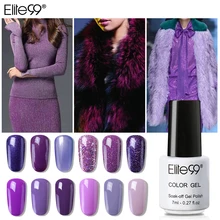 Elite99, 7 мл, фиолетовый цвет, Гель-лак, замачиваемый, УФ светодиодный лак для ногтей, Гель-лак для салона, маникюра, гибридные ногти, художественный Гель-лак для ногтей