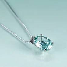  Gem's Beauty Delicate Victoria Pendant Necklaces Elegant Real 925 Sterling Silver For Women Fine Jewelry Spinel Necklaces 