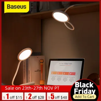 

Baseus Portable USB LED Flexible Hose Desk Lamp Mini Book Light Reading Light Table Lamp Adjustable Eye Protection