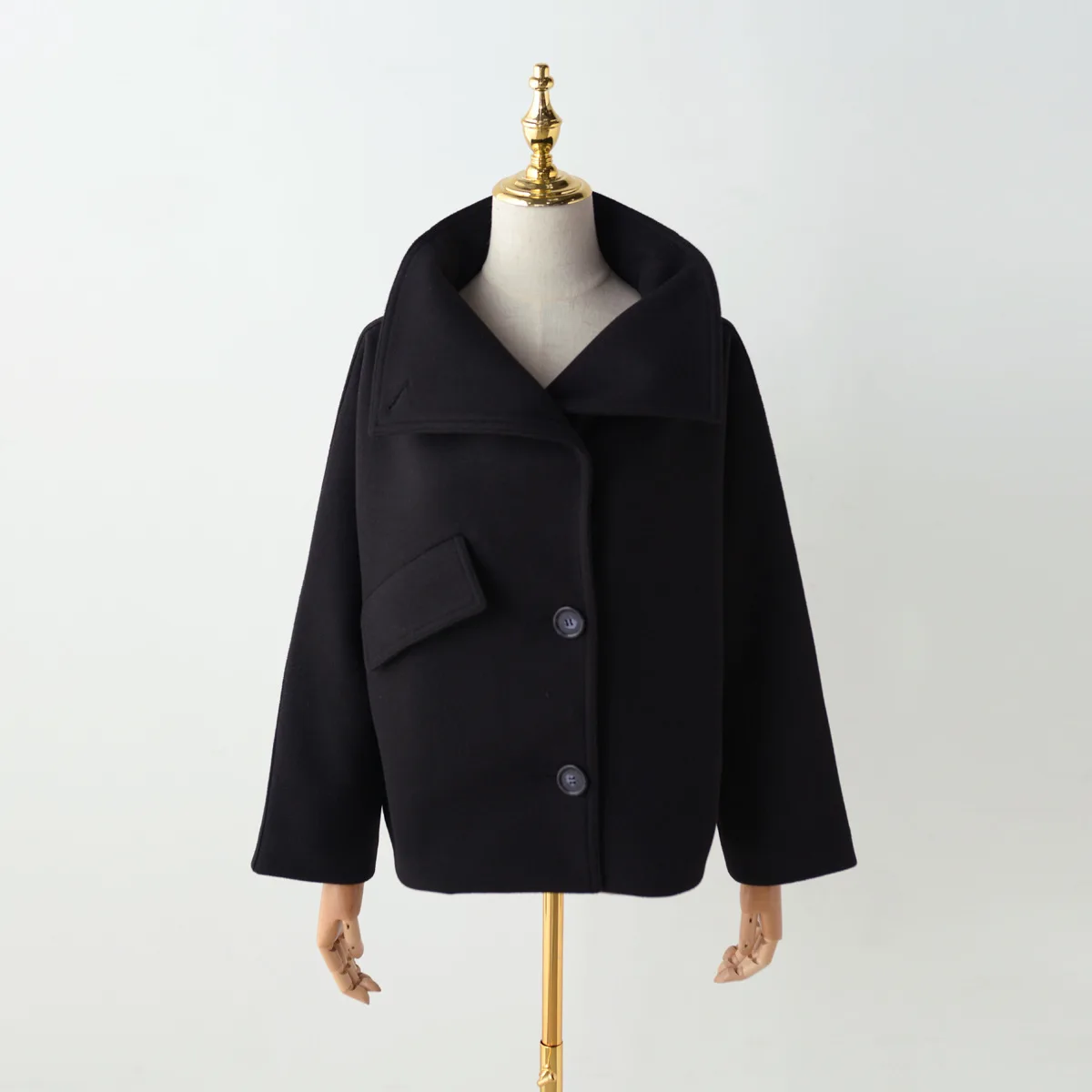 black woolen coats
