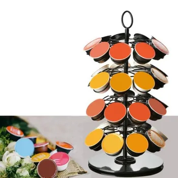

Creatively Assembled Rotating Coffee Capsule Holder Can Hold 36 Capsules-4 Layers Of Detachable,Rotating Capsule Coffee Holder T