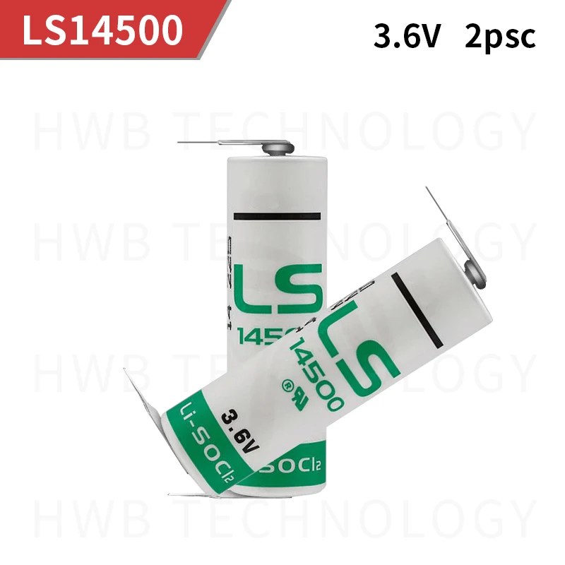 2 шт./лот новый для SAFT LS14500 AA ER14505M 3 6 v 2600mah литиевая батарея с паяльными штырьками