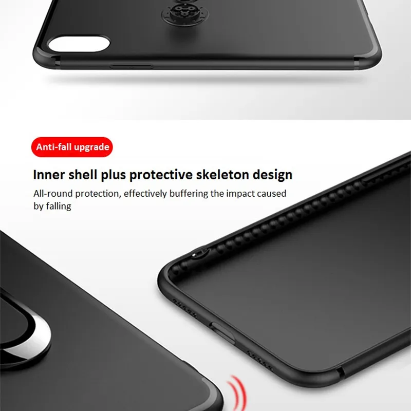 Чехол для iphone 11 X XR XS Pro Max, Модный деловой чехол с кольцом на палец, держатель для телефона, задняя крышка для iphone 6, 6 S, 7, 8 Plus