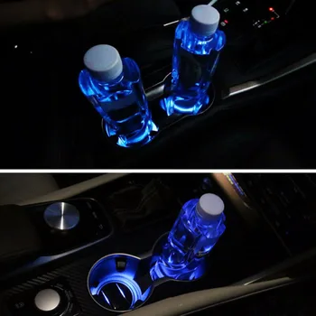 

Solar Cup Holder Bottom Pad LED Lights Cover Atmosphere Lamp Lights Accessories