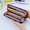 Ladies Zipper Purse Large Capacity Practical Hand Wallet Woman PU Leather Fashion Female Long Section Wallet 6
