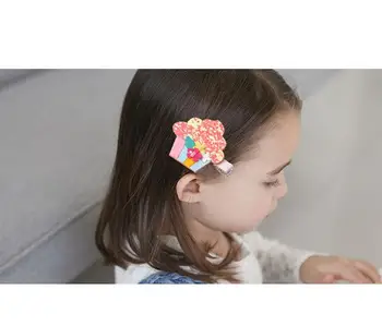 

200pcs Girls ice cream hair clips hair accessories Girl Hair Clips Colorful Children Hairpin