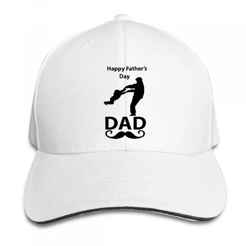 Отец Счастливый День отца отцу папа Fathers Day Gift», «Papa и I Love подарок мужчине Бейсбол кепки для мужчин и женщин, Кепка-тракер Шапки Регулируемая Кепка - Цвет: 2-White