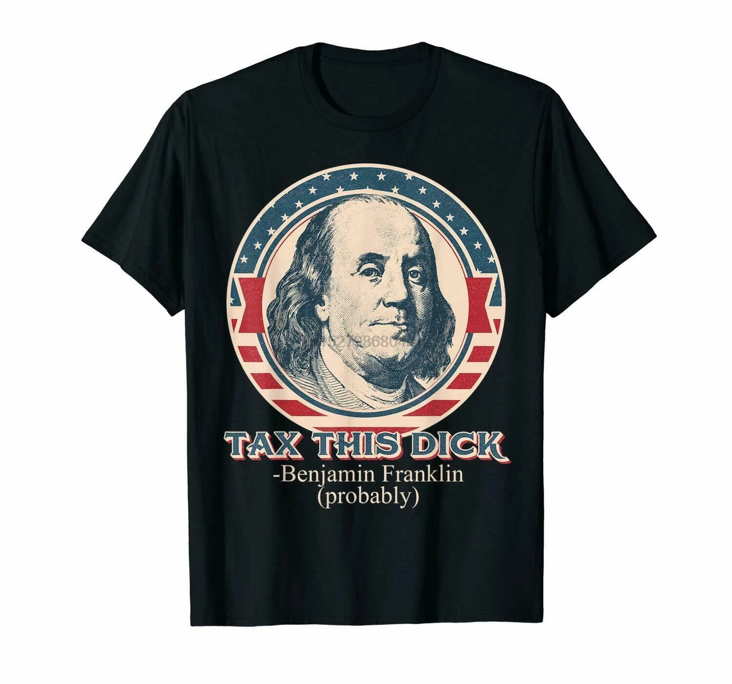 Футболка с надписями The Dick Benjamin Franklin (1) | Мужская одежда