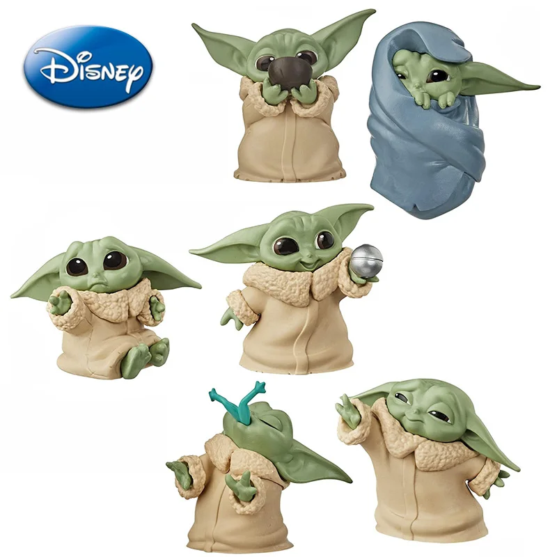 

6Pcs/set Star Wars Mandalorian Baby Yoda Collection Action Figure Cute Model Toy Mini Doll New Year Kids Gift for Children Toys