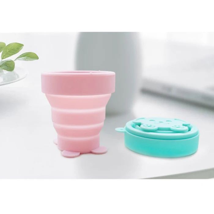 Cute Pet Silicone Folding Cup Portable Retractable Outdoor Travel Wash Cup MYDING