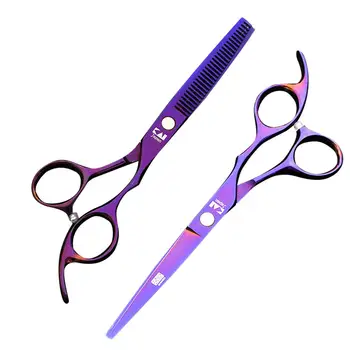 

Pro Plating Barber Hair Scissors Cutting Thinning Trimmer Salon Shears Flat Teeth Styling Hairdressing Tool