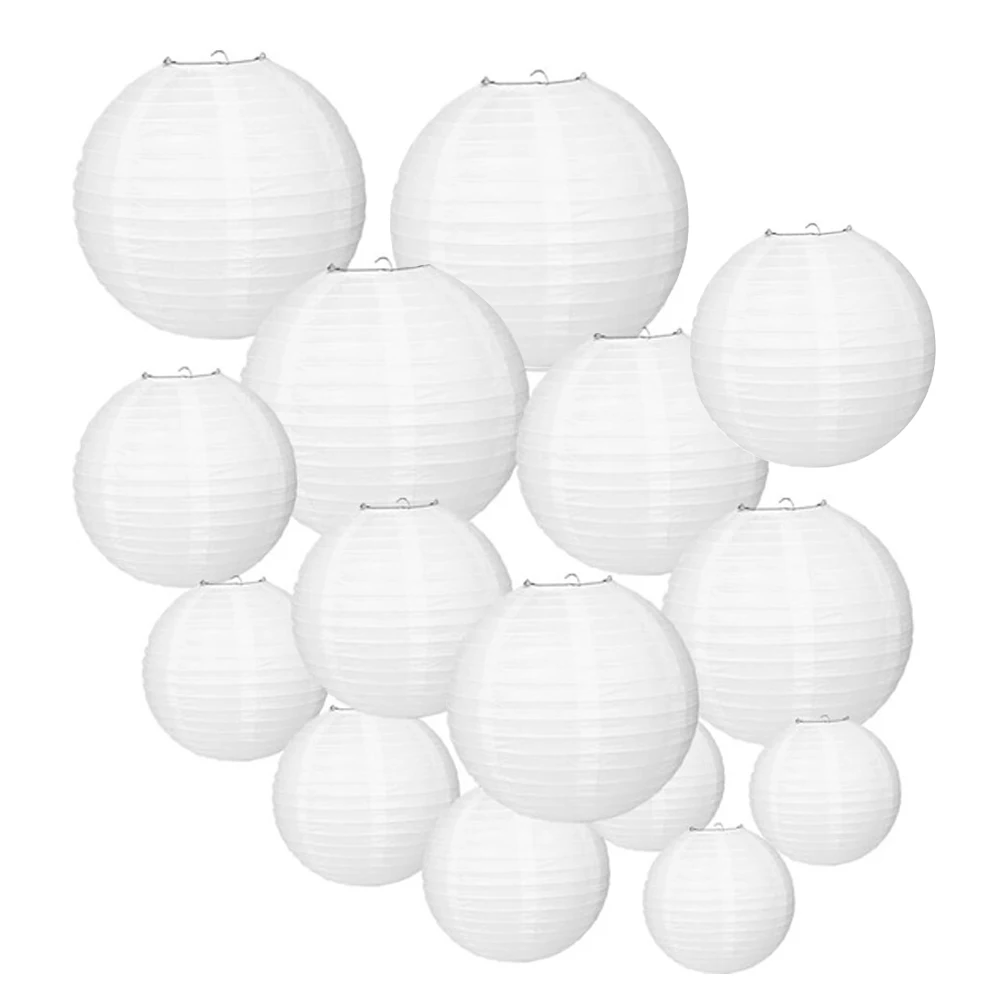 1Pcs Paper Paper Lanterns White Lanterns Beautiful Festivous Celebration Church Hanging Party Honeycomb Balls Wedding Gift