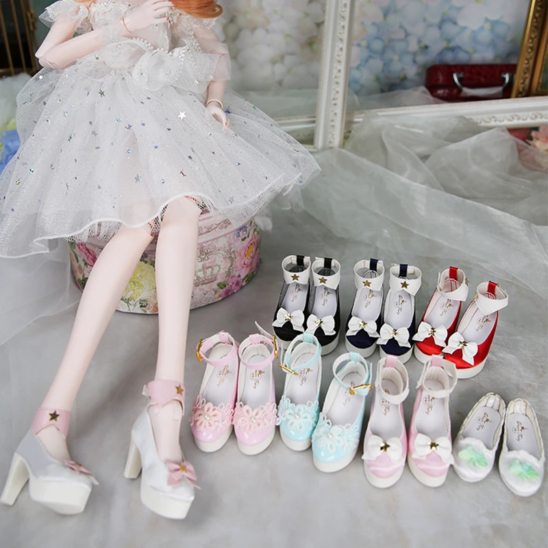 AIIaosify/кукольная обувь в сказочном стиле; 3 балла; аксессуары для BJD; кукла sd; 60 см; модельные туфли на высоком каблуке