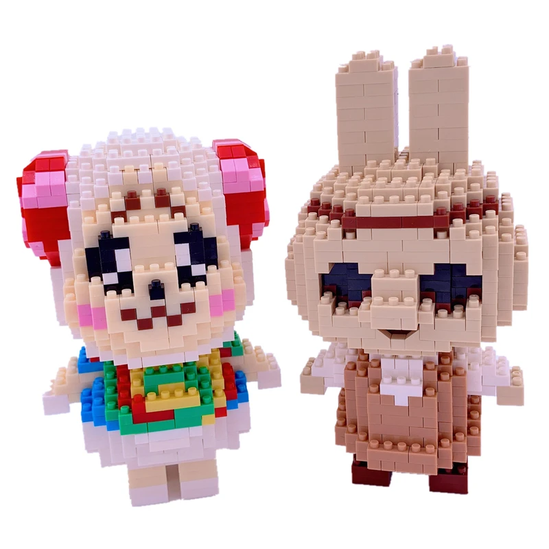 28 стильных животных пересечения блоки legoeing Raymond 3D модель DIY Мини Алмазные кирпичи