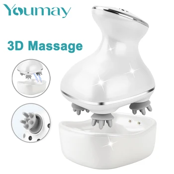 

Youmay 3D Head Massager Electric Scalp Massager Waterproof Wireless Prevent Hair Loss Body Deep Kneading Vibrating Health Care