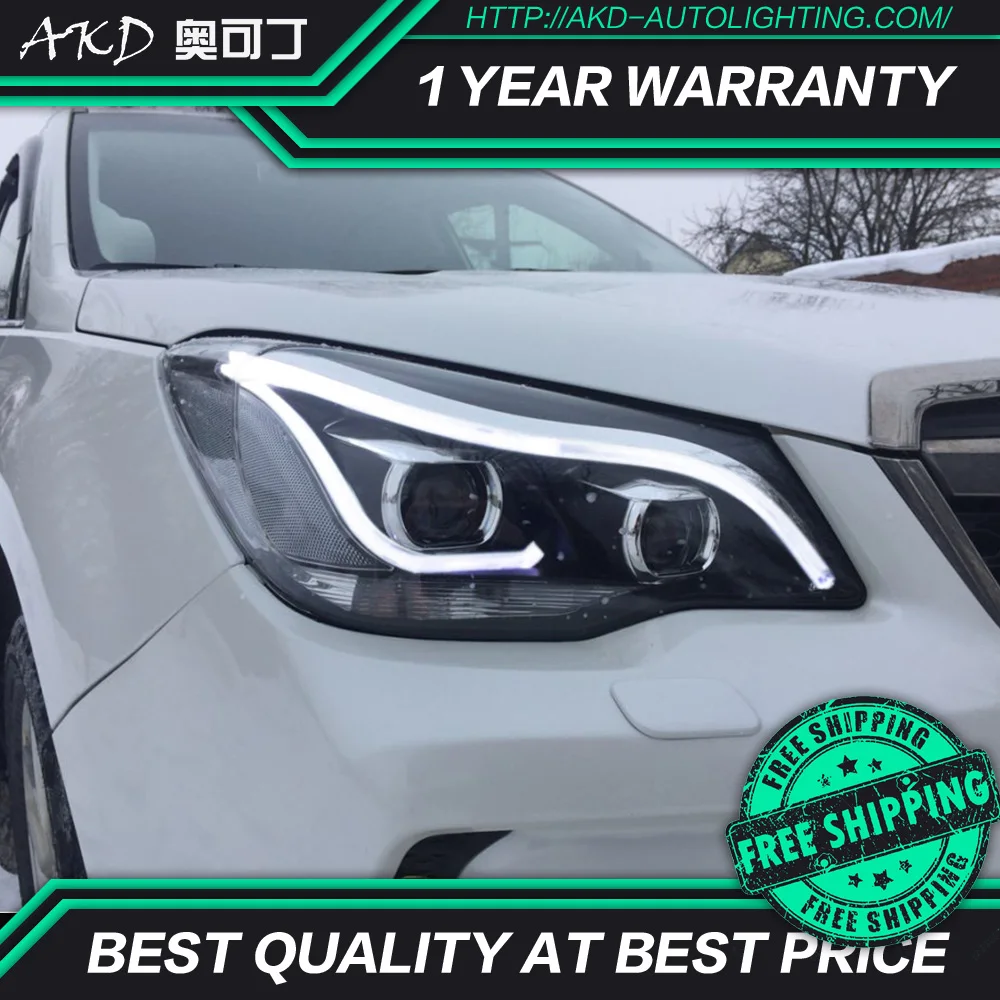 AKD тюнинг автомобильных фар для Subaru Forester 2013-2016 светодиодные фары DRL ходовые огни