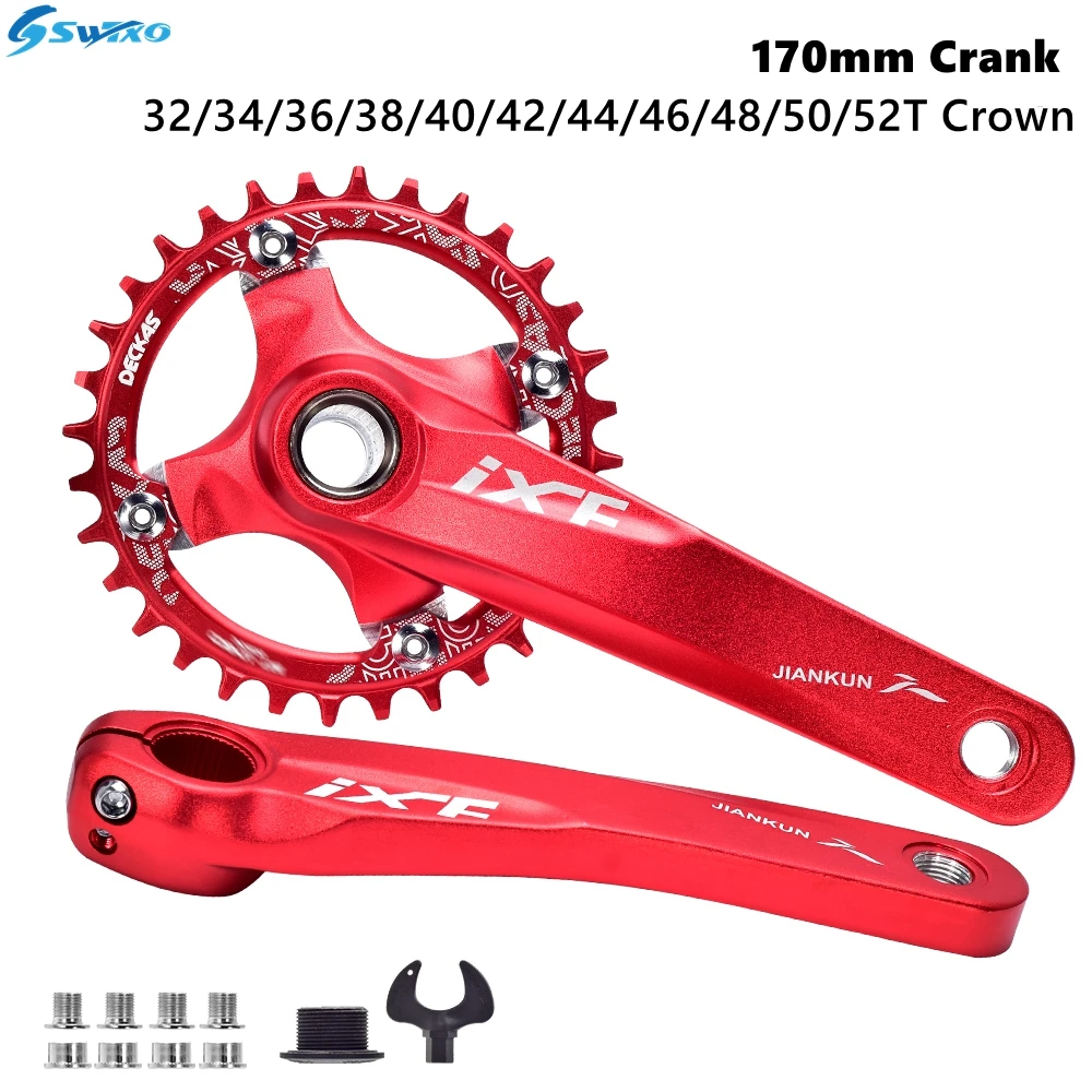 

IXF Mountain Bike 170mm Crankset 32T 34T 36T 38T 40T 42T 44T 46T 48T 50T 52T 104 BCD Chainring MTB Crank Set fit Shimano FSA