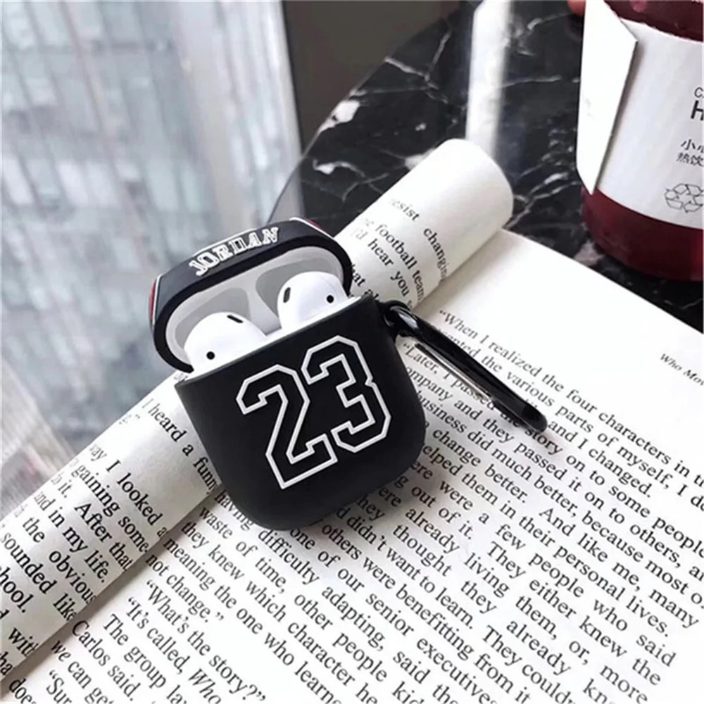For airpods 1 2 Наушники Аксессуары для Airpods чехол jordan силиконовый чехол для Airpods Pro Чехол милый Funda Coque роскошный аниме 3D мультфильм № 23 - Цвет: For airpods 1 2