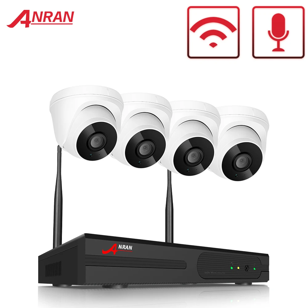 Беспроводная камера видеонаблюдения ANRAN 4 канала NVR набор 1080P HD Wi Fi|Система