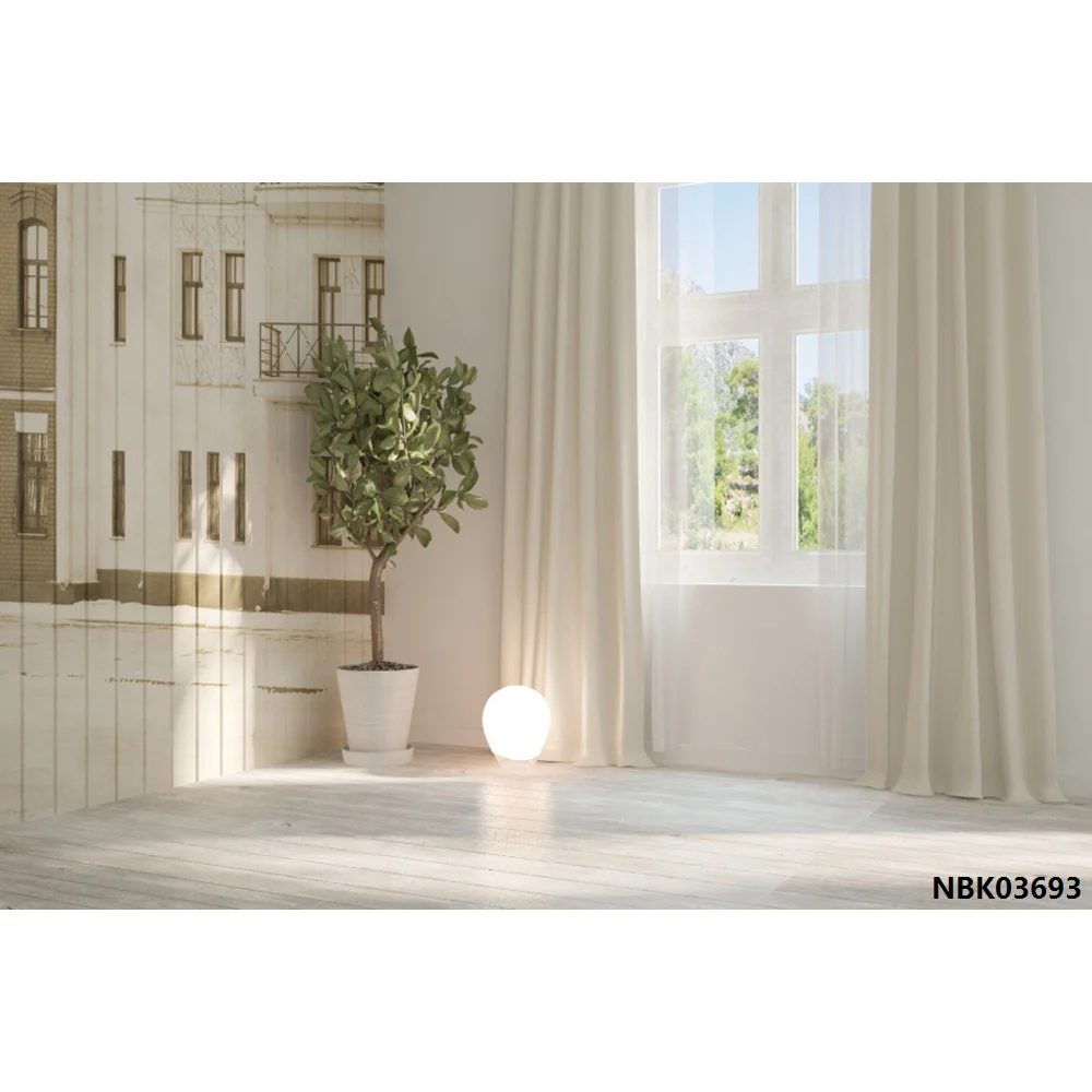 Laeacco Boudoir windoir белый занавес художественные цветы кукла фотографии фоны индивидуальные фотографические фоны для фотостудии - Цвет: NBK03693