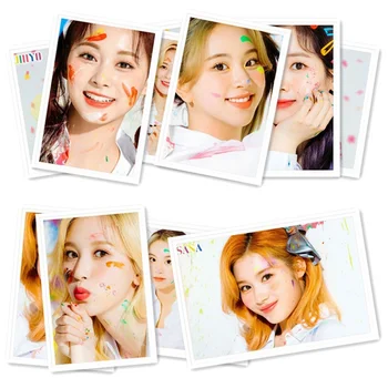 

40Pcs/Box Kpop TWICE 6th Single Album Fanfare Lomo Cards Fan Collection Metal Box Card