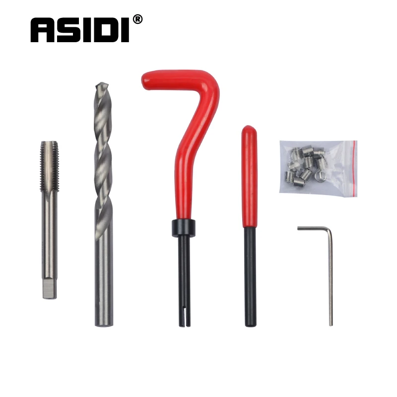 25 шт. резьбовой ремонтный набор для сверления крана двигателя M5 x 0 8 вставки |