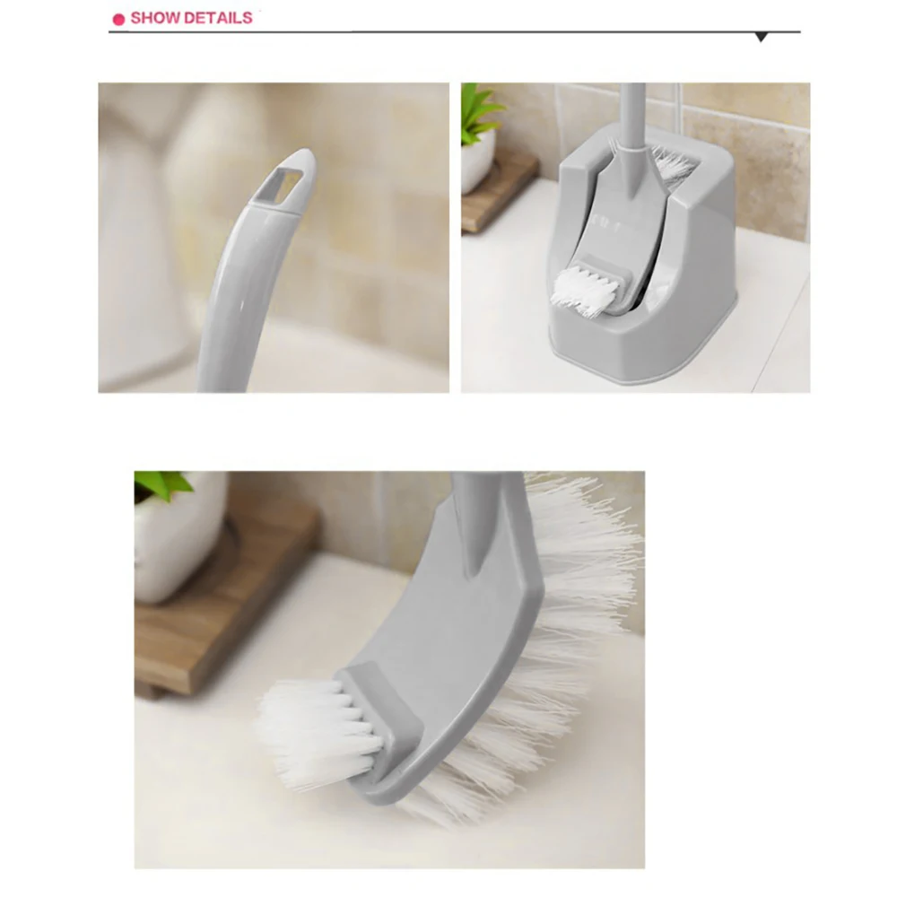 Toilet Brush Cleaner Lovely Bathroom Set Washroom Accessories Plastic Bath Cleaning Tool