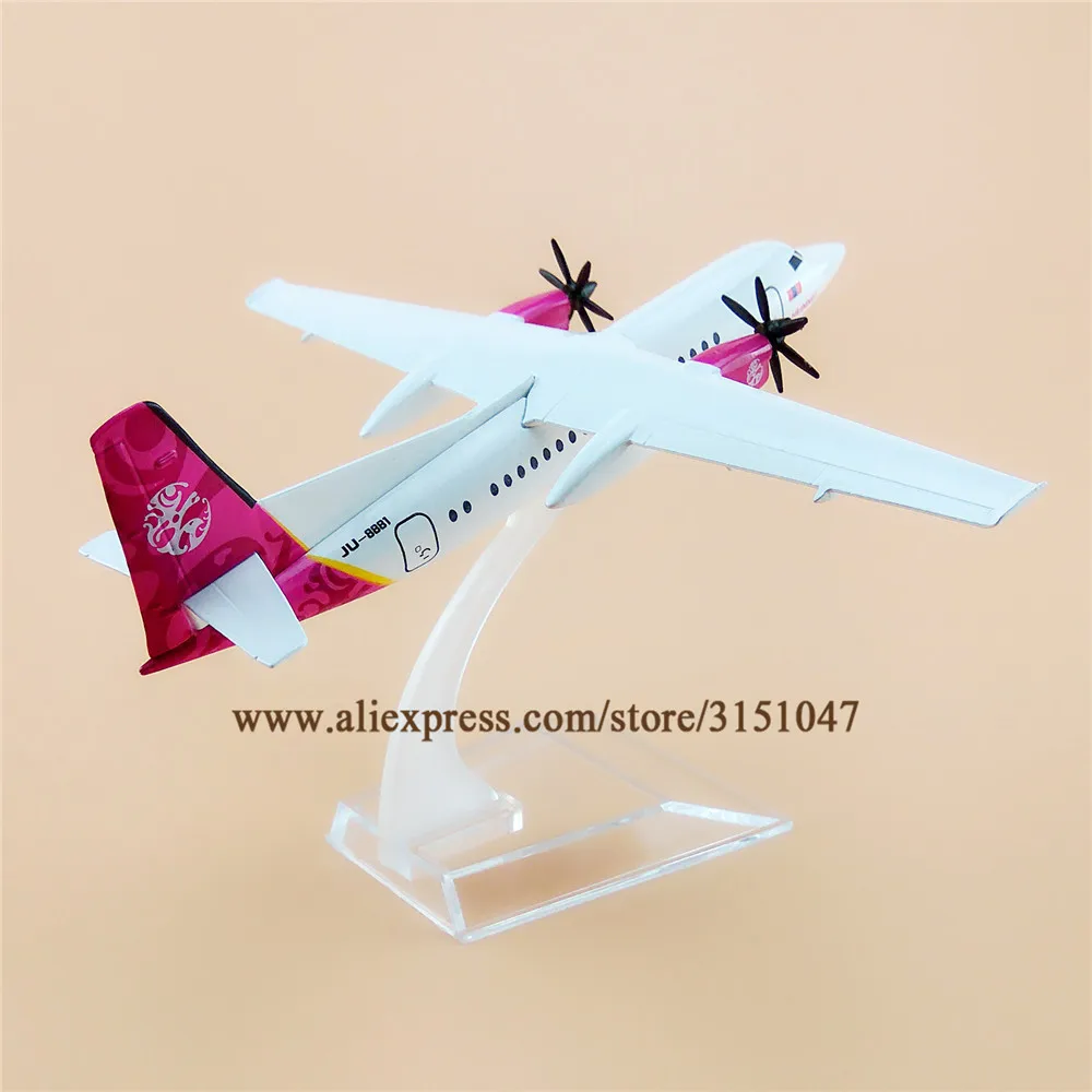 16 см Mongolia HUNNU Air Fokker FOK 50 Airlines модель самолета Модель сплав металлический самолет