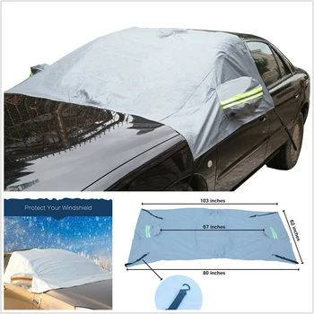 

Front Windshield cover Side Rearview Mirror Ice Frost Sun Protector Waterproof Car