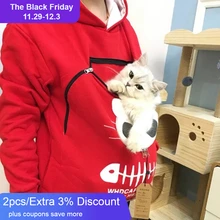 Толстовка с капюшоном для любителей кошек, кенгуру, собак, домашних животных, дропшиппинг, пуловеры, толстовка с капюшоном и карманом в виде ушей животных