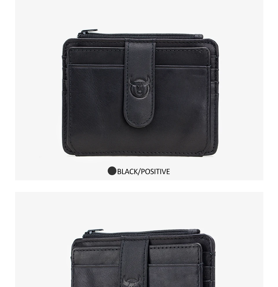 Casual Men Mini Wallet Coffee Genuine Leather Purse for Men Zipper Wallets Cow Leather Male Coin Bag Waterproof Men Short Wallet