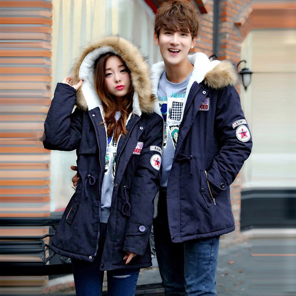 

Couple jackets For Spring Autumn Women Jacket Plus Size Casual Coat Long Hooded Jacket With Fur Bomber Jacket Basic Outwear