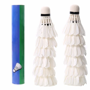 

12Pcs/Lot Badminton Shuttlecocks Goose Feather Badminton Balls Outdoor Sports Badminton Accessories Badminton for Training