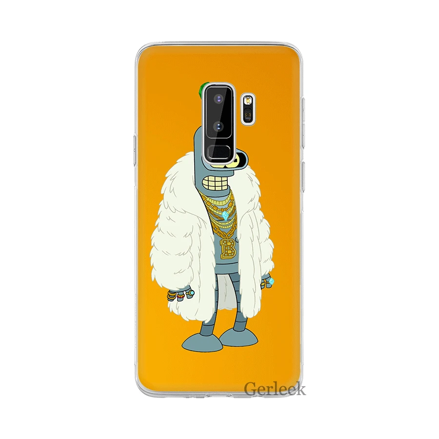 Чехол для телефона для samsung Galaxy M10 M20 M30 M40 S6 S7 край S8 S9 S10 S10e Plus Note 8 9 S3 S4 S5 твердый переплет Футурама Бендер Прохладный
