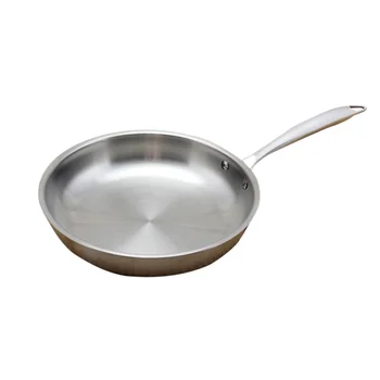 

28CM Stainless Steel Frying Pan Uncoated Non-Stick Skillet Pan Cookware Kitchen Accessories Cooking Tools Utensil Without Lid